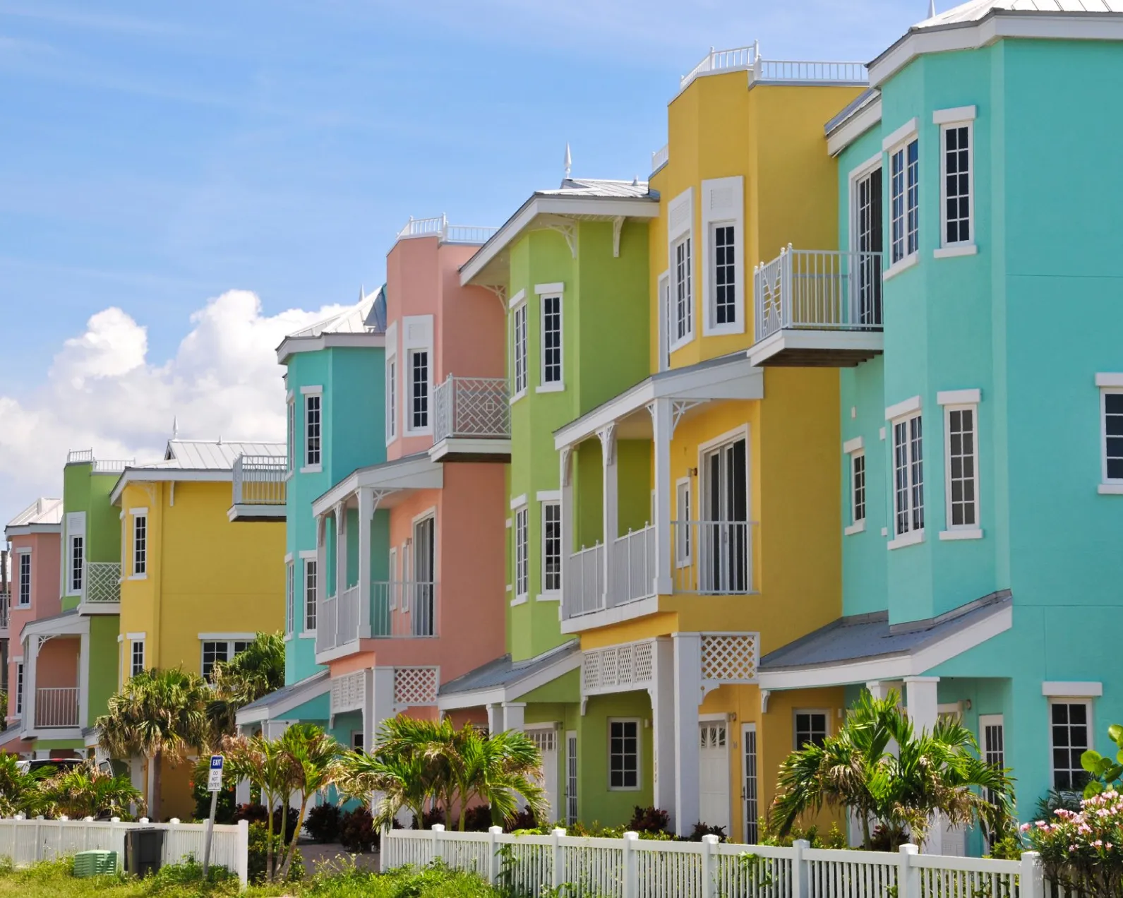 Colorful condominiums painted in Fort Lauderdale