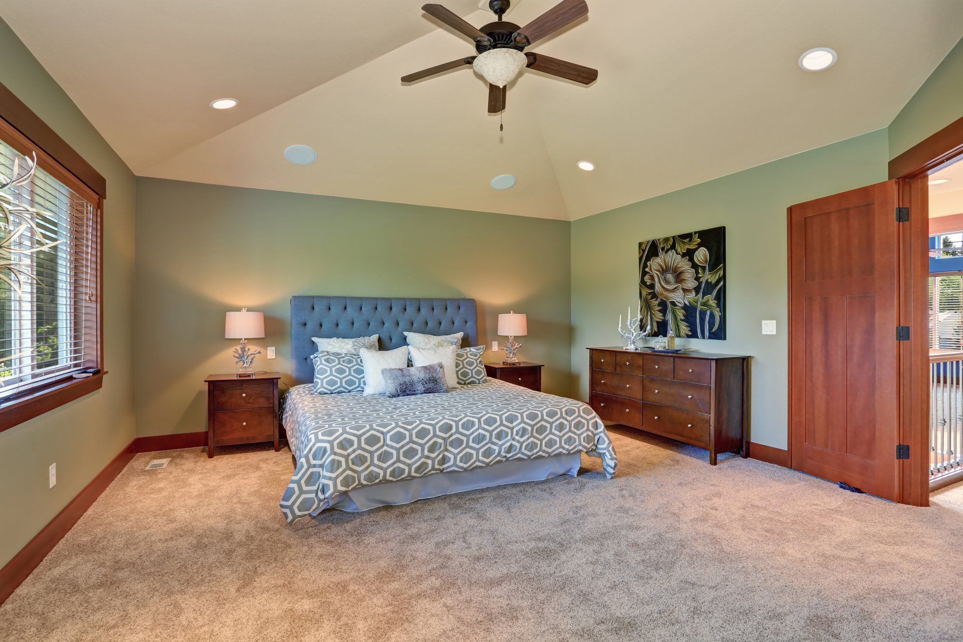 newly painted bedroom in a residential property in Davie FL